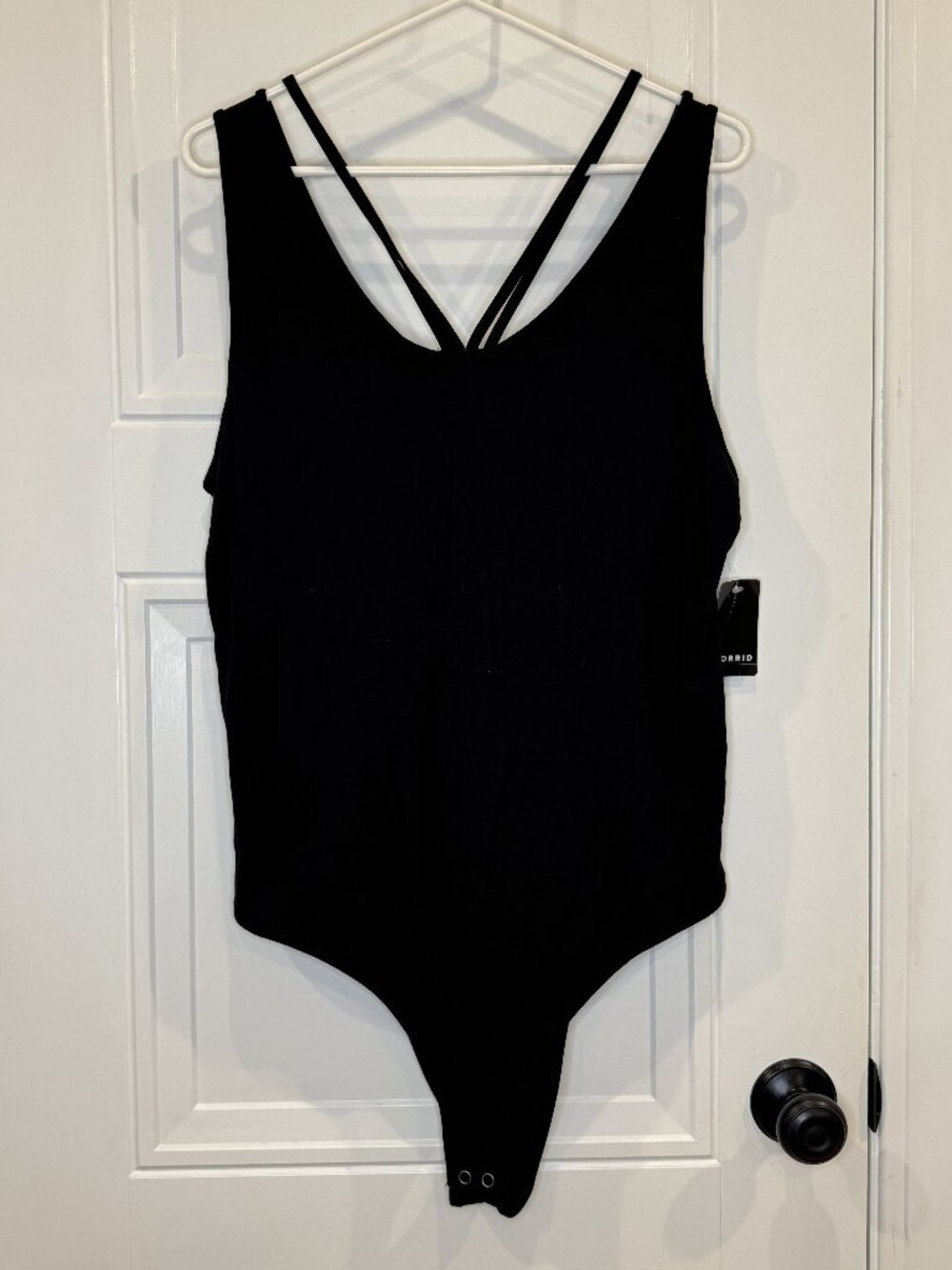1xl NWT Torrid Bodysuit Black with Strappy Detail in Front and Back Super Soft
